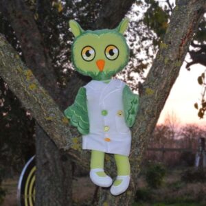owl Doll 4 SIZES machine embroidery ith