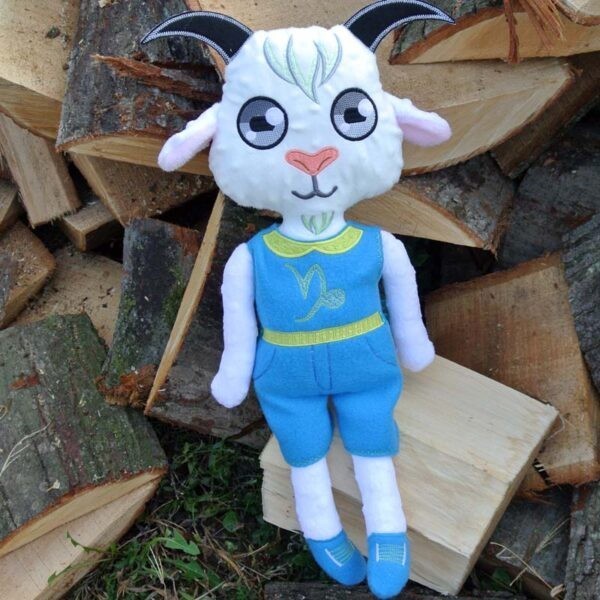 goat Doll 4 SIZES machine embroidery ith