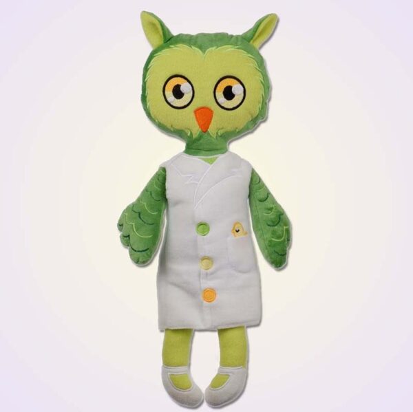 Owl boy doll ith machine embroidery design