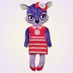 Fawn doe girl doll ith machine embroidery design