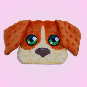 Beagle dog boy peeker ith machine embroidery design