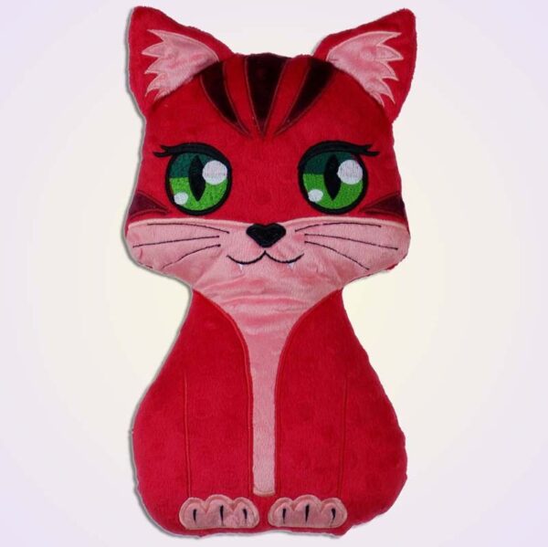 Cat 2 girl stuffie ith machine embroidery design