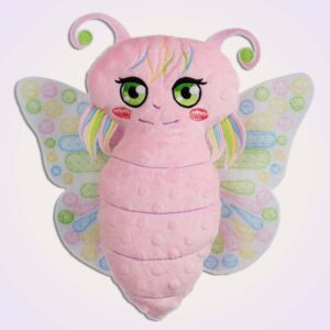 Butterfly stuffie ith machine embroidery design