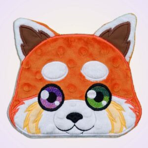 Red panda boy peeker ith machine embroidery design