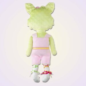 Wolf girl doll ith machine embroidery design back