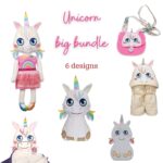Unicorn big bundle machine embroidery design pattern ith set