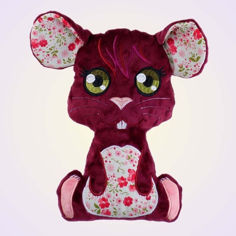 Download Diy Mouse Girl Plush Toy Ith Machine Embroidery Pattern