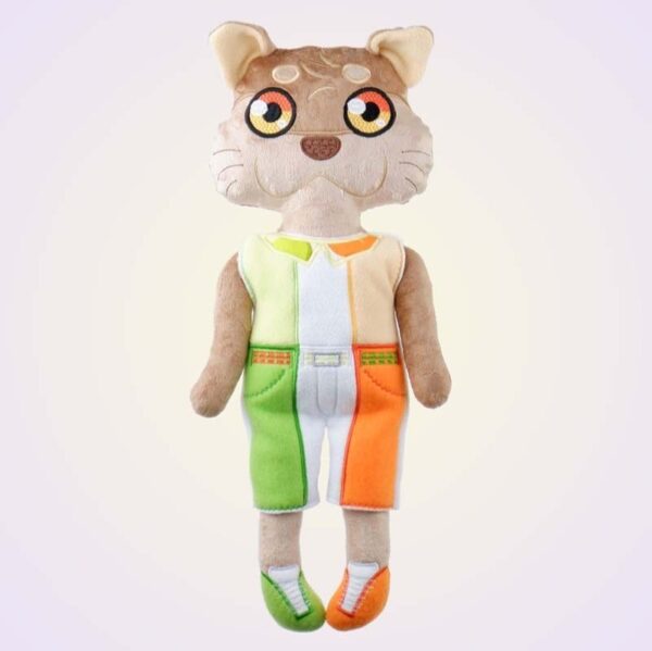 Otter boy doll ith machine embroidery design pattern project