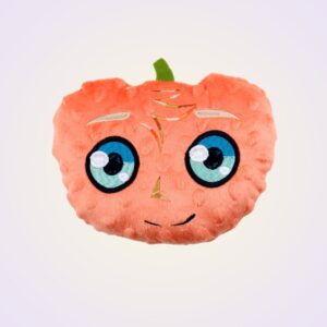 Pumpkin stuffed toy ith machine embroidery design pattern project