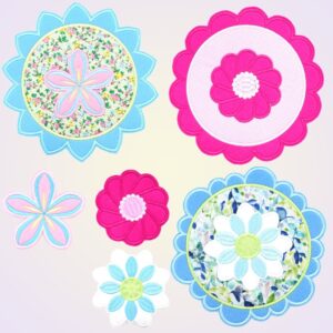 ITH Machine Embroidery Felt Doilies Table Accessories Set 2
