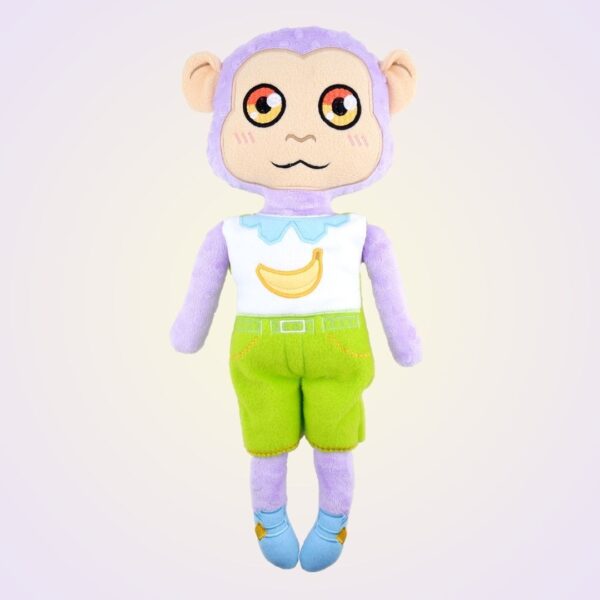 Monkey doll ith machine embroidery design pattern project
