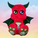 Dragon embroidery design in the hoop pattern project soft toy diy
