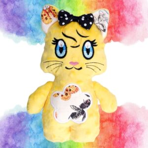 cat kitten mellow machine embroidery toy stuffie in the hoop designs pattern files