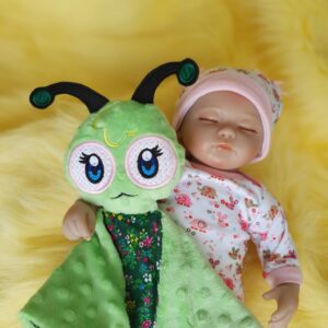 firefly lovey baby blankie snuggle blanket ITH machine embroidery design pattern