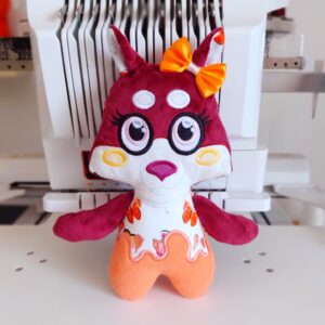 fox friendsie stuffed toy ITH machine embroidery design pattern