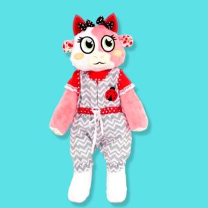 cow jointed doll machine embroidery design stuffed toy pattern in the hoop