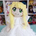 Bride Girl Jointed Doll Plush Toy - ITH Machine Embroidery Design