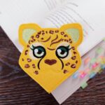 Cheetah corner bookmark machine embroidery ITH design project pattern