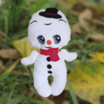 Baby Snowman Stuffie ITH machine embroidery design